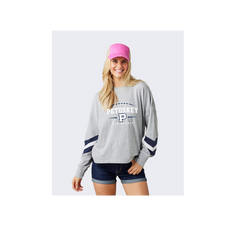 Ladies Essential Boxy Varsity Long Sleeve Tee
