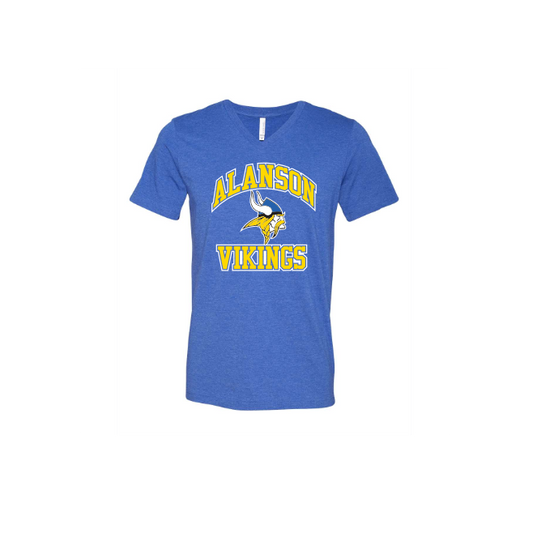 Unisex Heather CVC V-Neck Tee