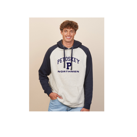 Adult Colorblock Fleece Pullover Hood