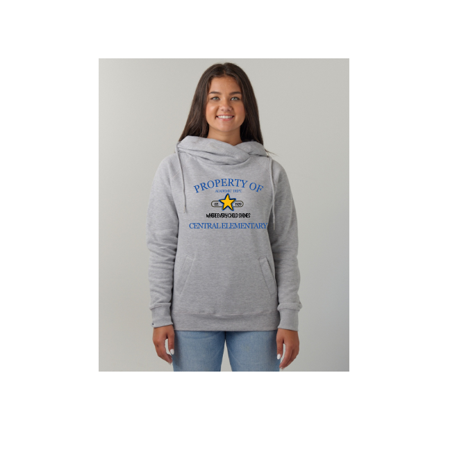 Ladies Classic Fleece Funnel Neck Pullover Hood