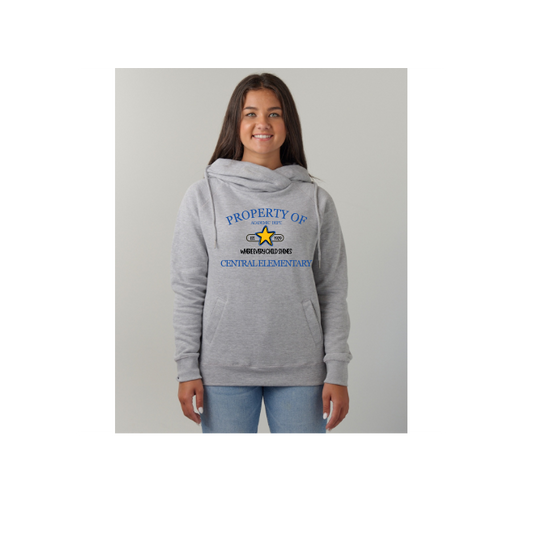 Ladies Classic Fleece Funnel Neck Pullover Hood