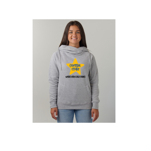 Ladies Classic Fleece Funnel Neck Pullover Hood