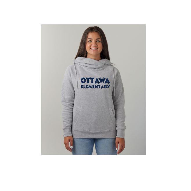 Ladies Classic Fleece Funnel Neck Pullover Hood