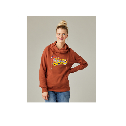 Ladies Classic Fleece Funnel Neck Pullover Hood