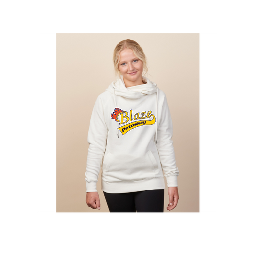 Ladies Classic Fleece Funnel Neck Pullover Hood