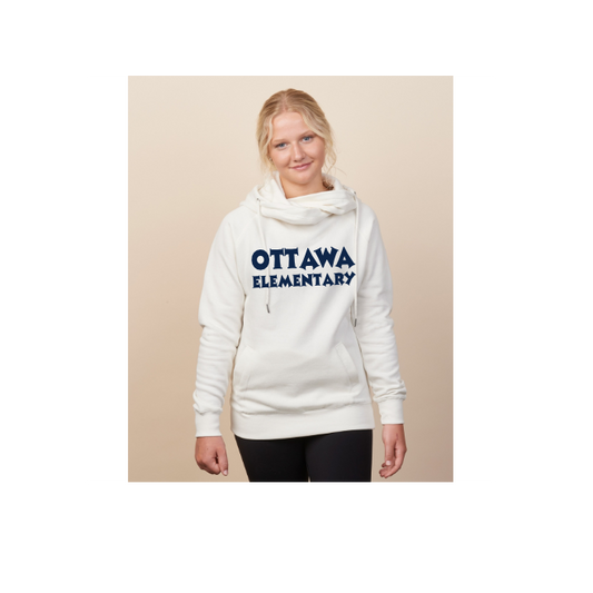 Ladies Classic Fleece Funnel Neck Pullover Hood