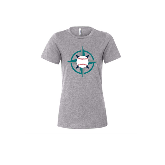 Women’s Relaxed Fit Heather CVC Tee Design Without Text