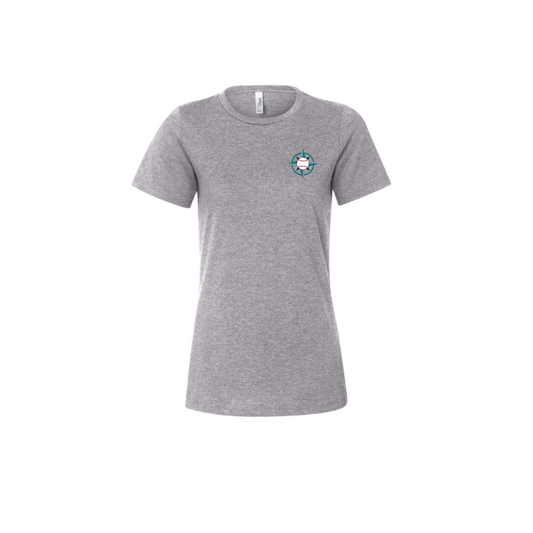 Women’s Relaxed Fit Heather CVC Tee Design Without Text