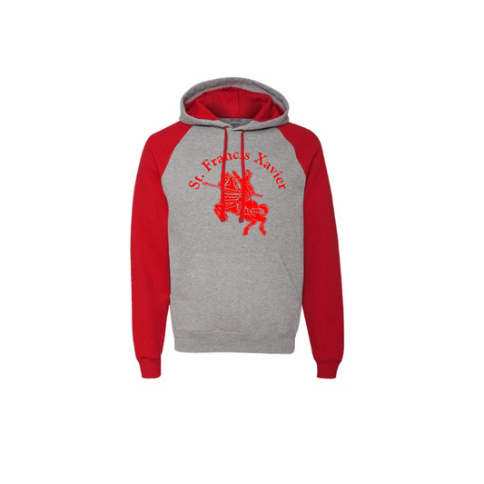Unisex Nublend® Colorblocked Raglan Hooded Sweatshirt