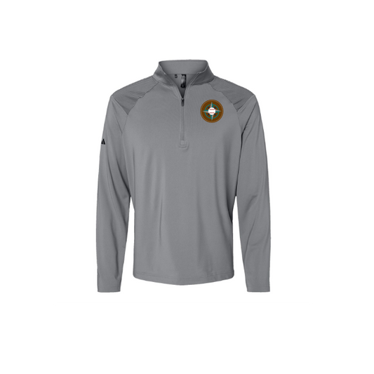 Adidas Shoulder Stripe Quarter-Zip Pullover