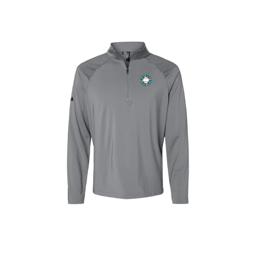 Adidas Shoulder Stripe Quarter-Zip Pullover