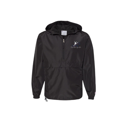 Hooded Packable Quarter-Zip Jacket