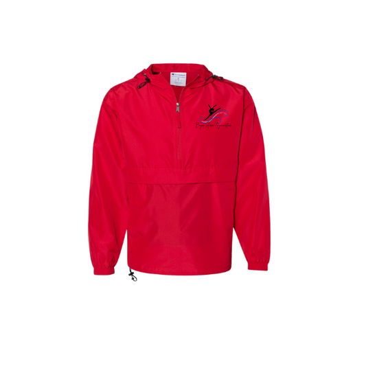Hooded Packable Quarter-Zip Jacket