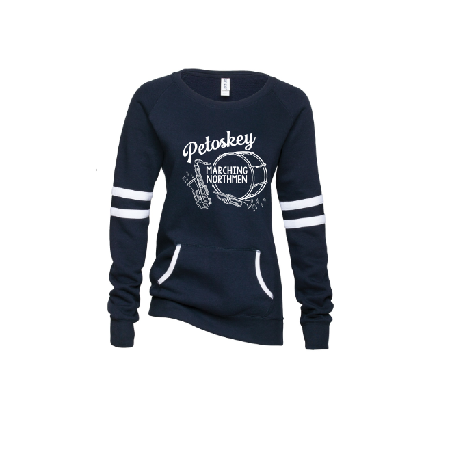 Ladies Varsity Fleece Crew Neck Pullover