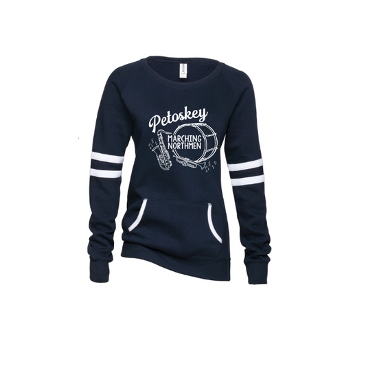 Ladies Varsity Fleece Crew Neck Pullover