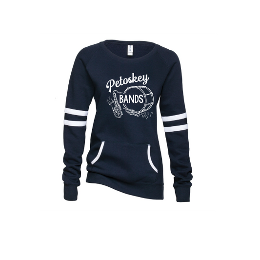 Ladies Varsity Fleece Crew Neck Pullover