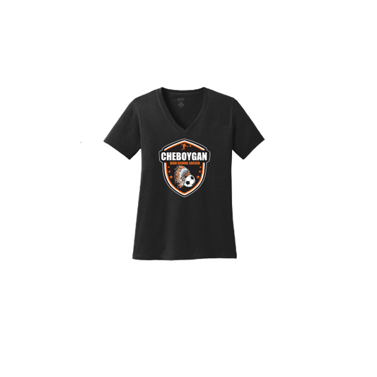 Port & Co™ Women's Core Cotton V-Neck Tee