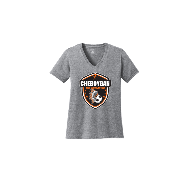 Port & Co™ Women's Core Cotton V-Neck Tee