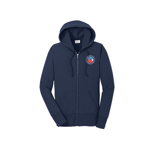 Port & Co™ Women's Core Fleece Full-Zip Hooded Sweatshirt