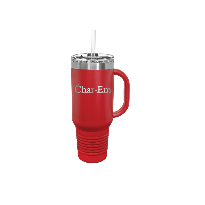 Polar Camel 40 oz. Travel Mug with Handle, Straw Included