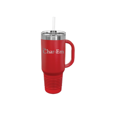 Polar Camel 40 oz. Travel Mug with Handle, Straw Included