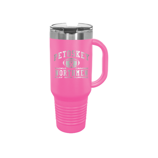 Polar Camel 40 oz. Travel Mug with Handle, Straw Included
