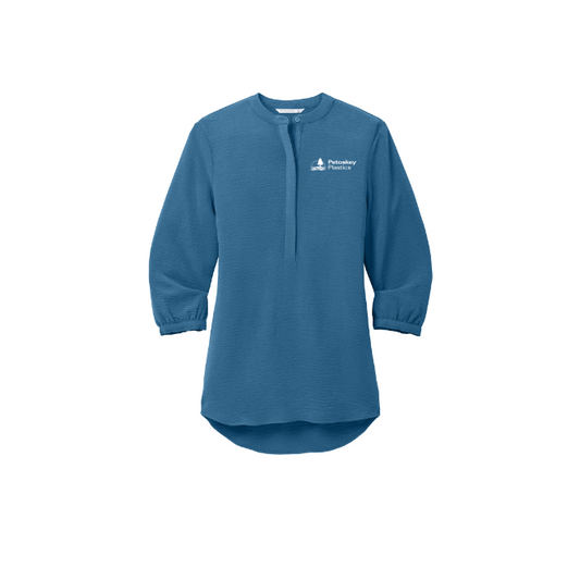 Port Authority® Women's 3/4-Sleeve Textured Crepe Tunic