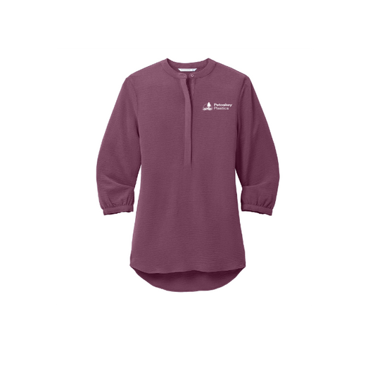 Port Authority® Women's 3/4-Sleeve Textured Crepe Tunic