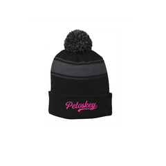 Sport-Tek® Stripe Pom Pom Beanie