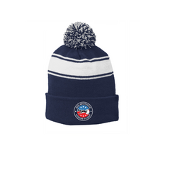 Sport-Tek® Stripe Pom Pom Beanie