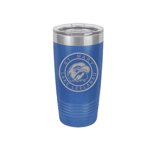 Polar Camel 20 oz. Royal Blue Ringneck Vacuum Insulated Tumbler w/Clear Lid